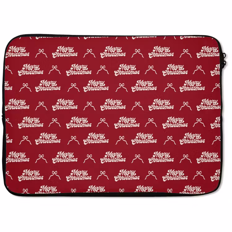 Laptop hülle - Text – Rot – Weiß – Schleife — 1