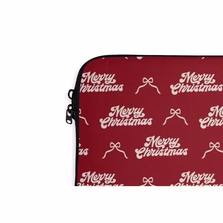 Laptop hülle - Text – Rot – Weiß – Schleife — 5
