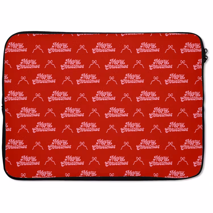Laptop hülle - Text – Schleife – Rosa – Rot — 1