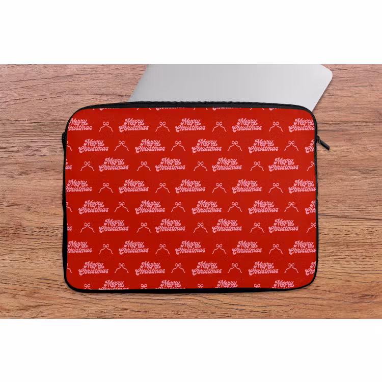 Laptop hülle - Text – Schleife – Rosa – Rot — 2