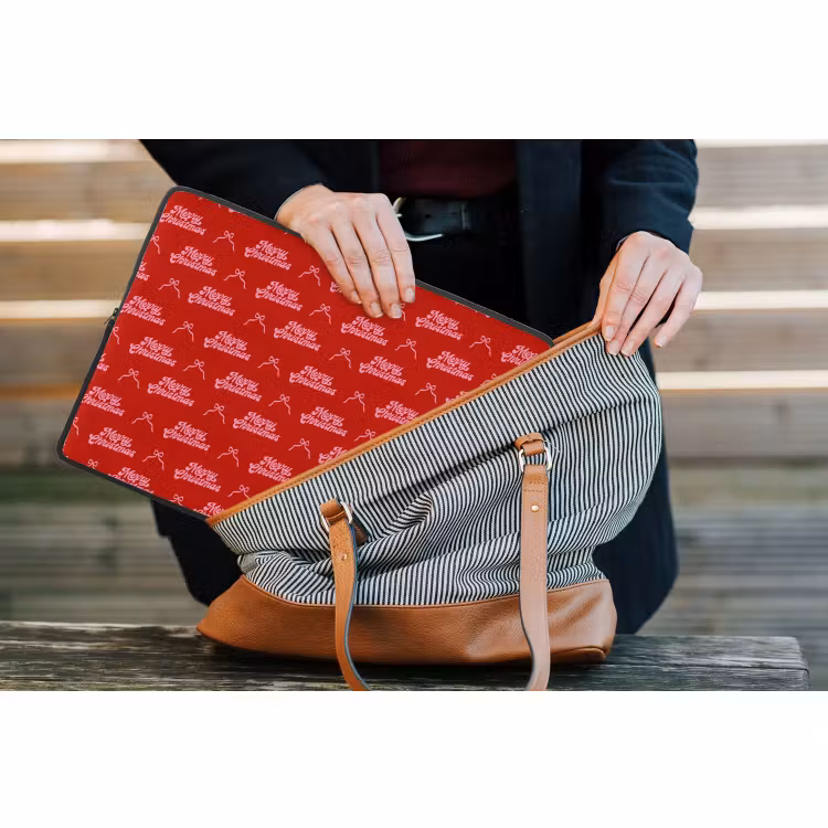 Laptop hülle - Text – Schleife – Rosa – Rot — 4