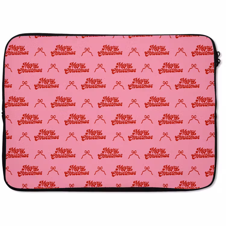 Laptop hülle - Text – Schleife – Rot – Rosa — 1