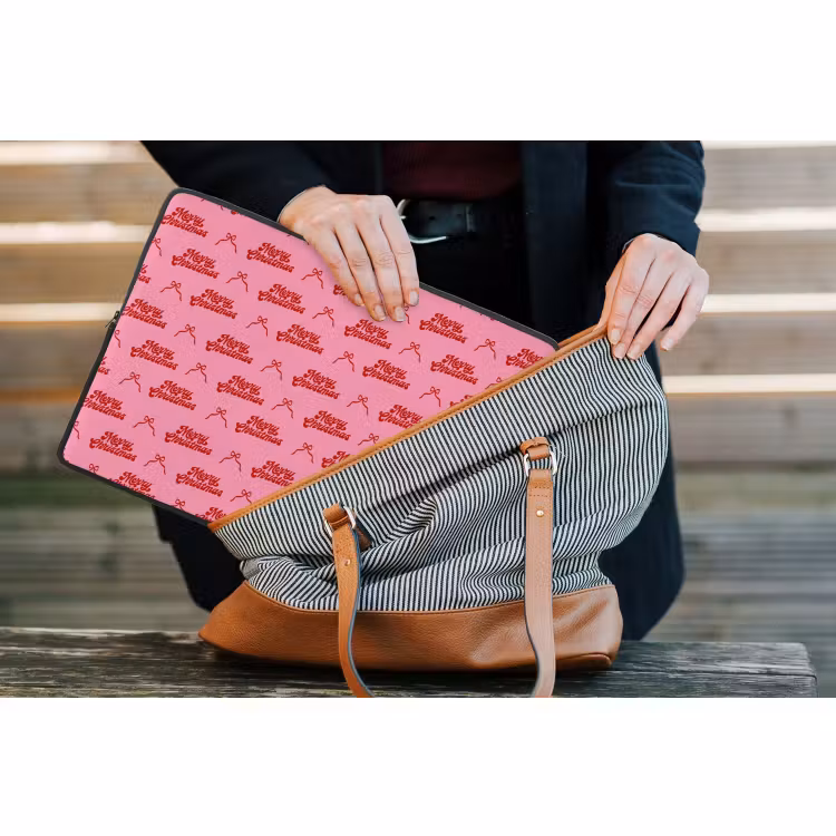 Laptop hülle - Text – Schleife – Rot – Rosa — 4