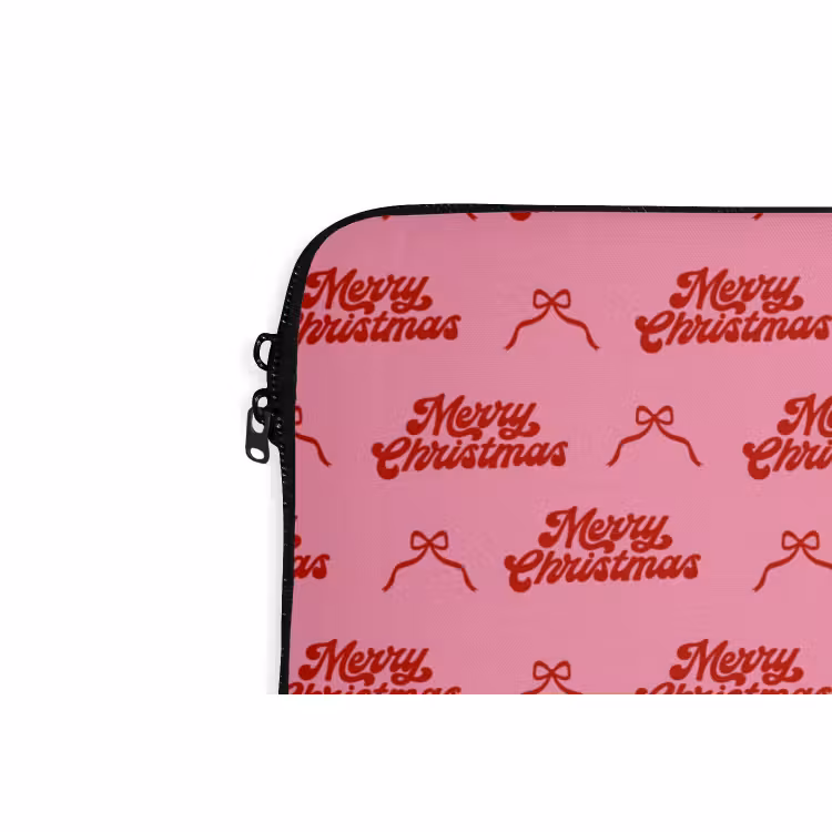 Laptop hülle - Text – Schleife – Rot – Rosa — 5
