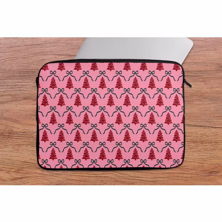 Laptop hülle - Weihnachten – Rot – Grün – Schleife — 2