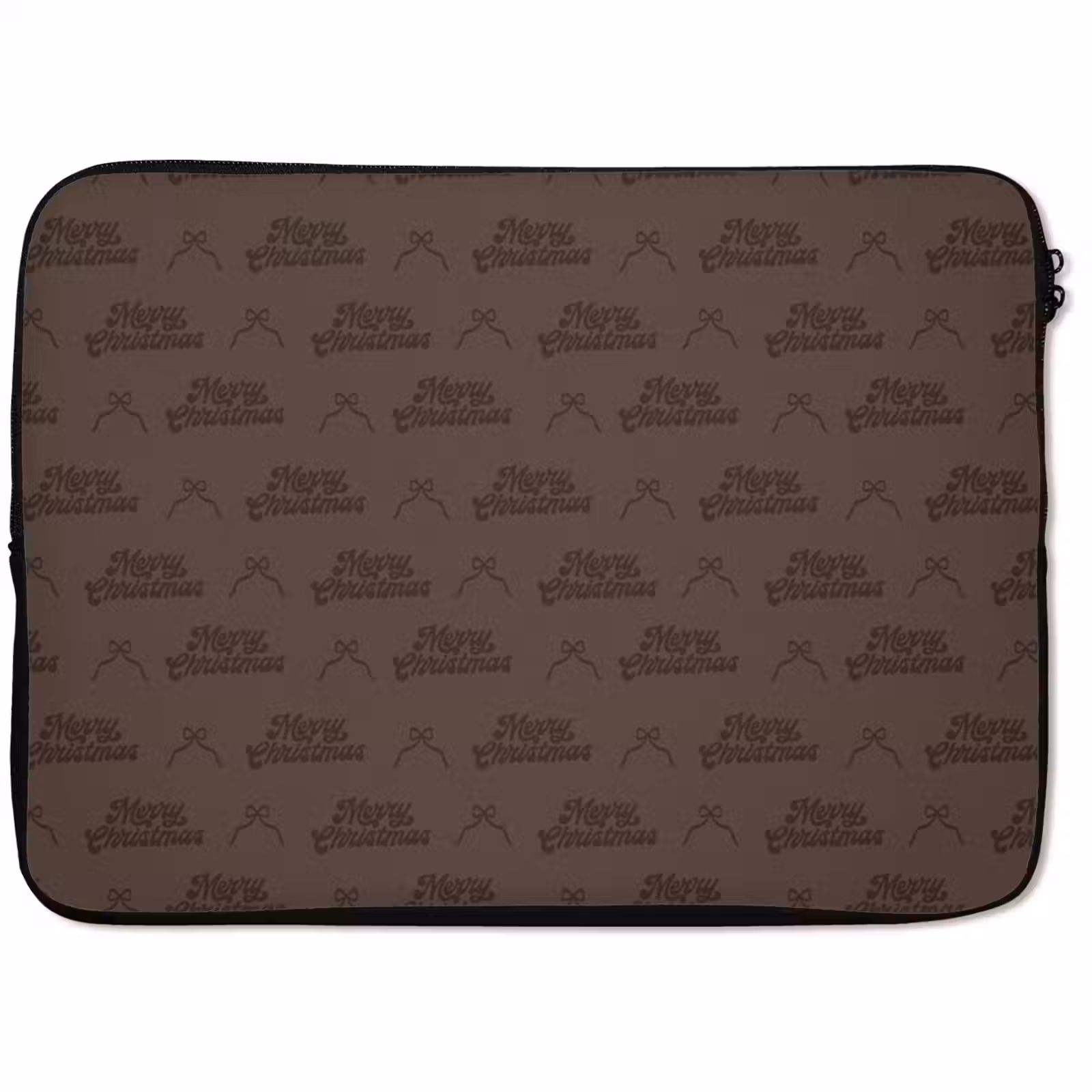 Laptop hülle - Text – Schleife – Braun — 1