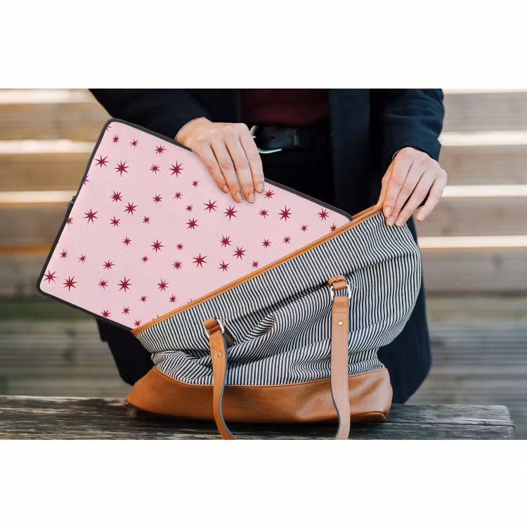 Laptop hülle - Stern – Rosa – Rot — 4