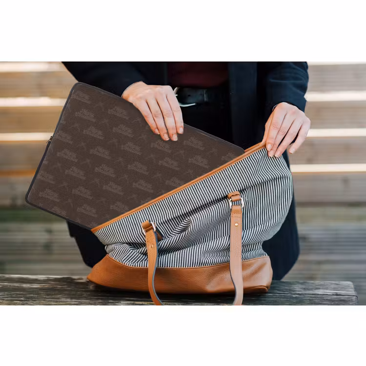Laptop hülle - Text – Braun – Schleife — 4