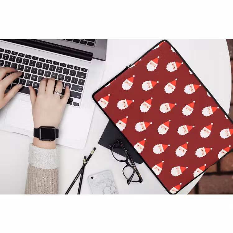 Laptop hülle - Weihnachten – Weihnachtsmann – Rot — 3