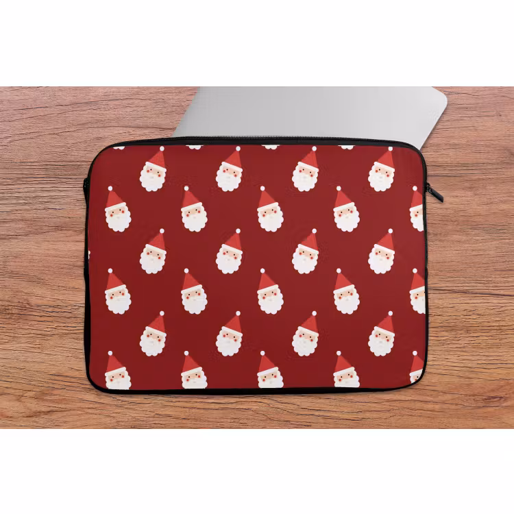 Laptop hülle - Weihnachtsmann – Weihnachten – Rot — 2
