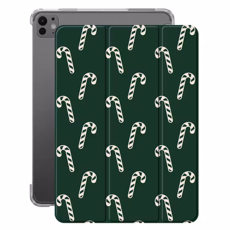 iPad-Hülle - Weihnachten – Grün – Weiß – Zuckerstange — 1