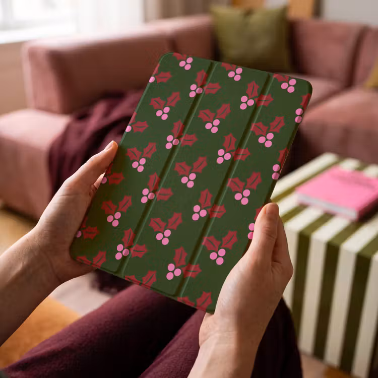 iPad-Hülle - Neon – Stechpalme – Weihnachten — 4