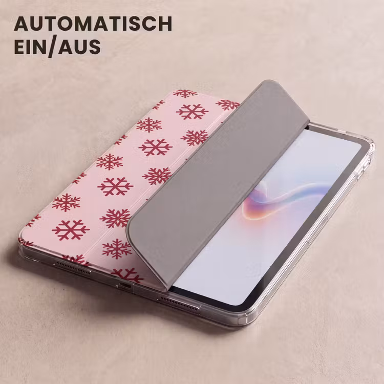 iPad-Hülle - Schneeflocke – Rosa – Rot – Weihnachten — 5