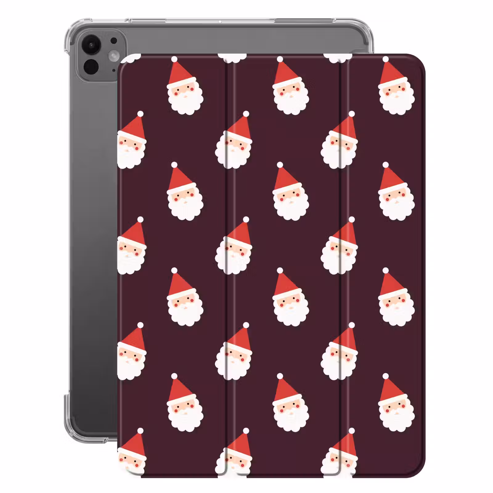 iPad-Hülle - Weihnachtsmann – Weihnachten – Dunkel – Rot — 1