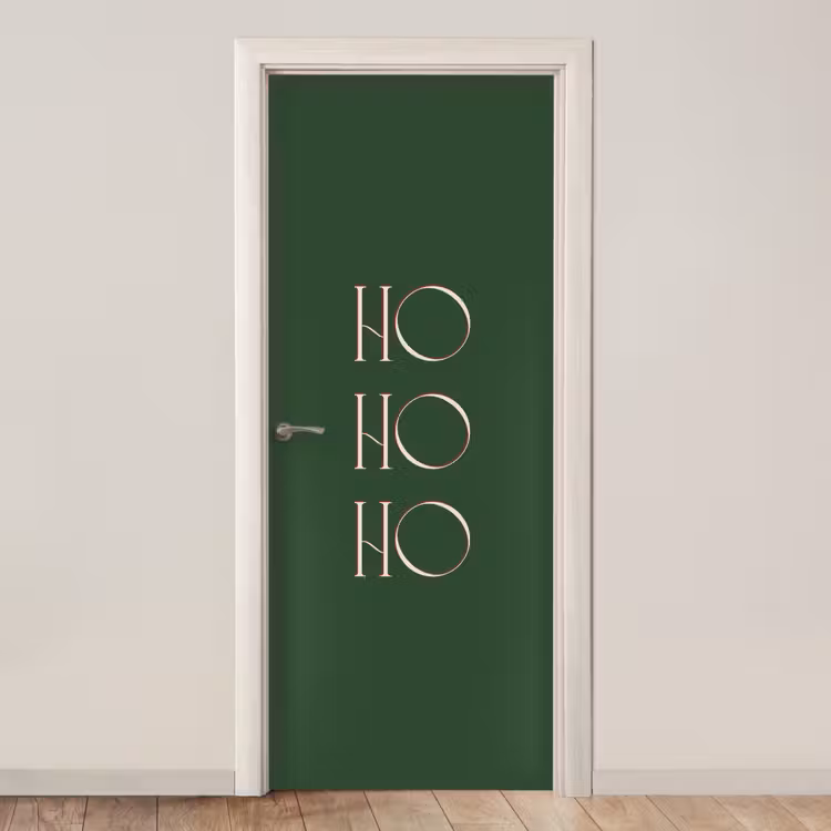 Türtapete - Text – Weihnachten – Modern – Grün — 1