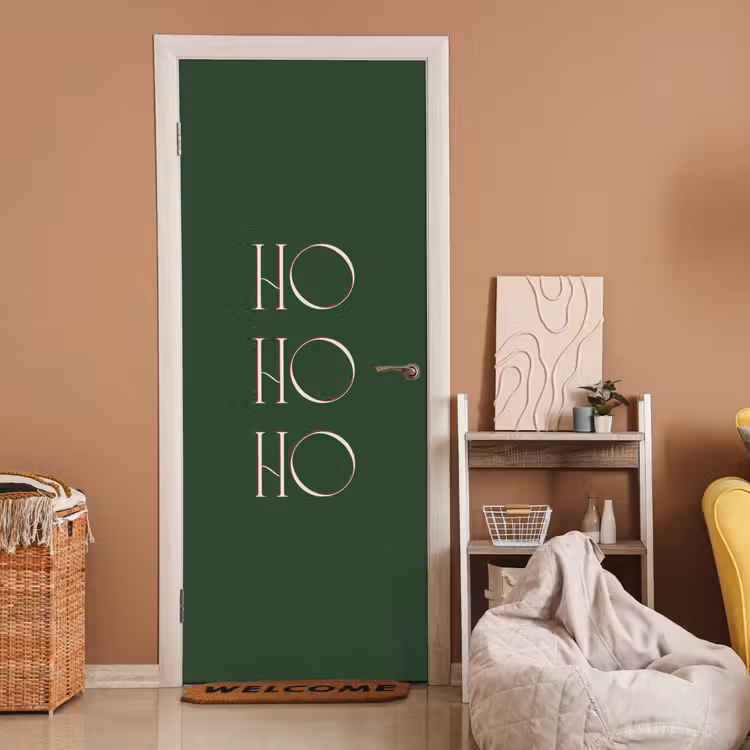 Türtapete - Text – Weihnachten – Modern – Grün — 2