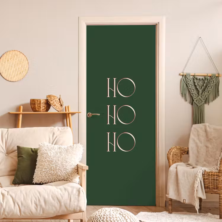 Türtapete - Text – Weihnachten – Modern – Grün — 3