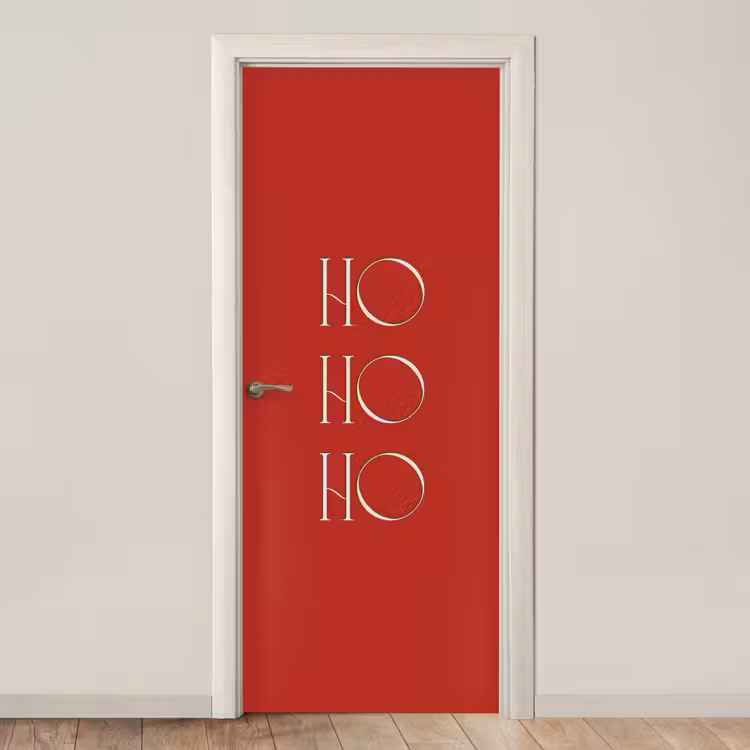 Türtapete - Text – Weihnachten – Modern – Rot — 1