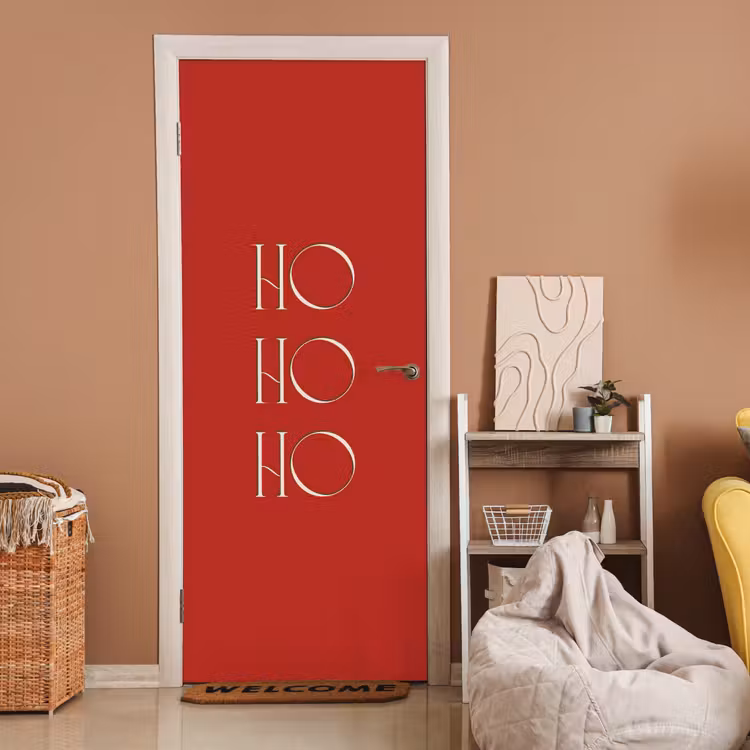 Türtapete - Text – Weihnachten – Modern – Rot — 2