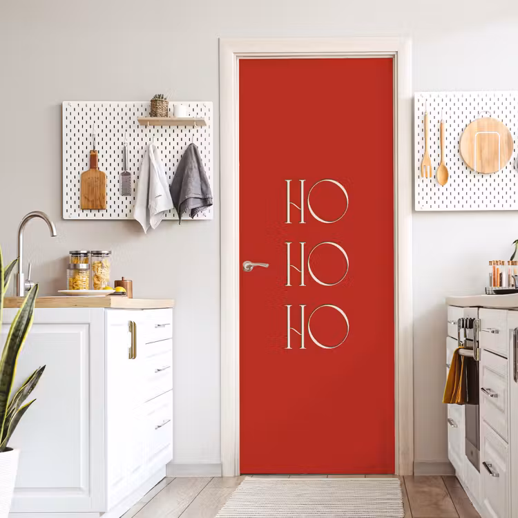 Türtapete - Text – Weihnachten – Modern – Rot — 6