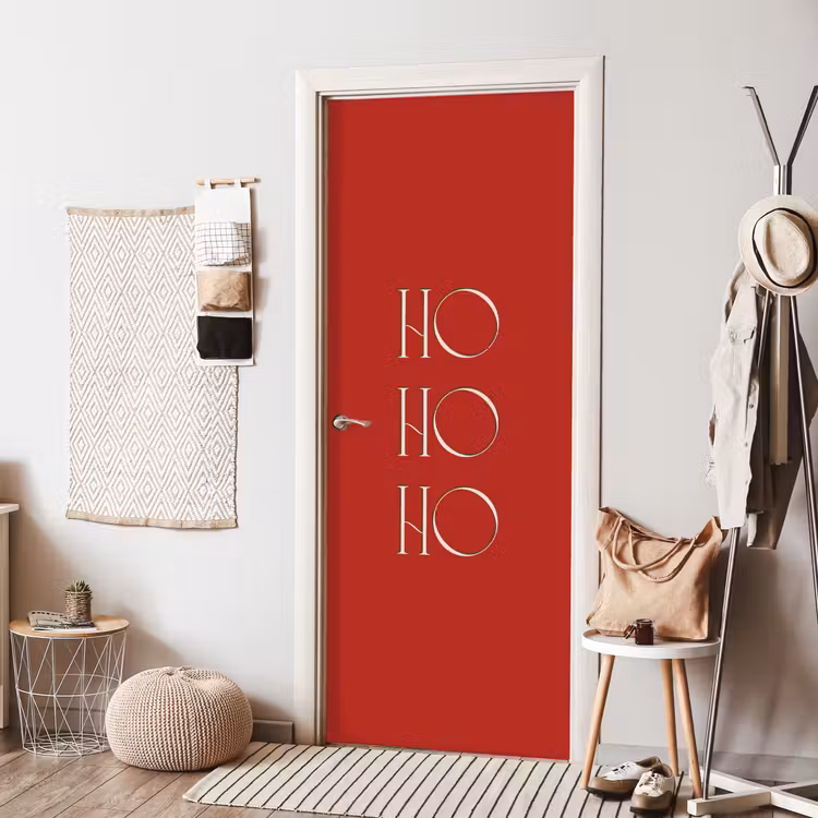 Türtapete - Text – Weihnachten – Modern – Rot — 7