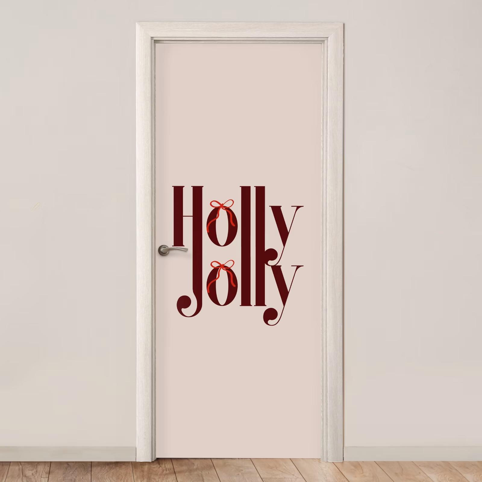 Türtapete - Text – Weihnachten – Braun — 1