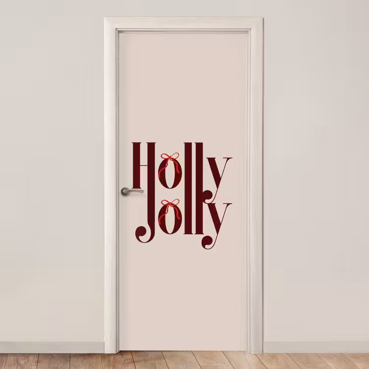Türtapete - Text – Weihnachten – Braun — 1