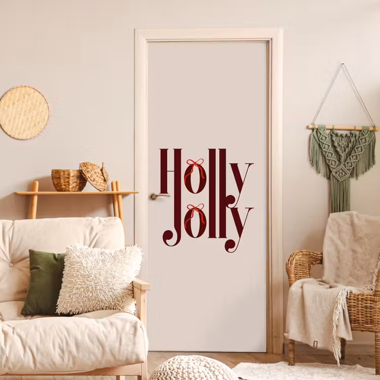 Türtapete - Text – Weihnachten – Braun — 3