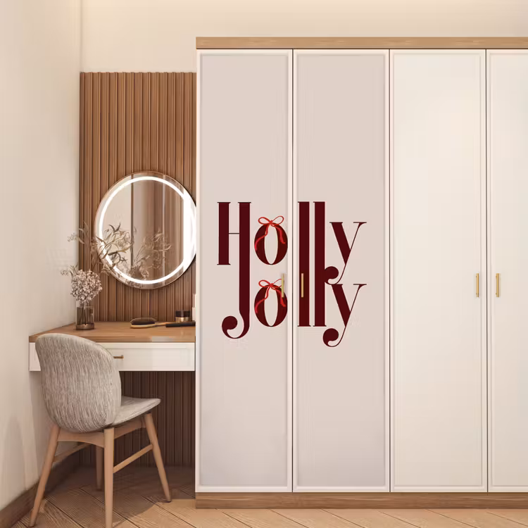 Türtapete - Text – Weihnachten – Braun — 4