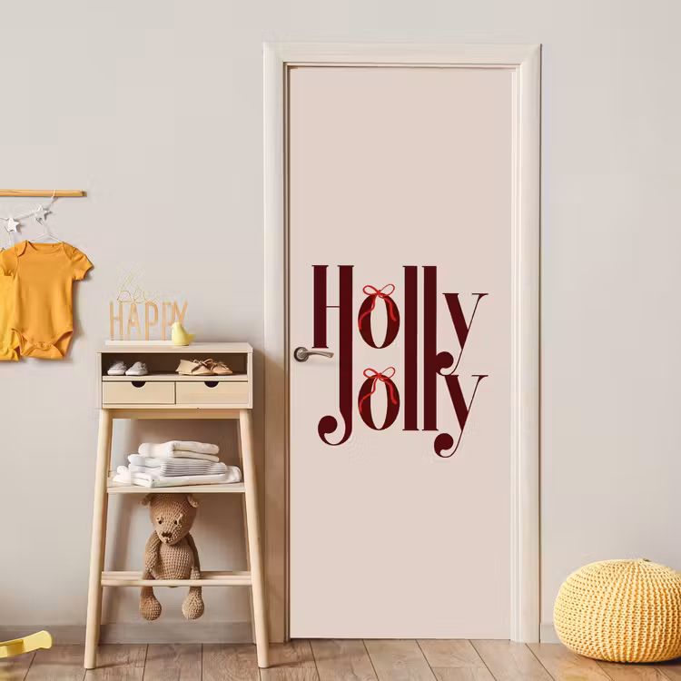 Türtapete - Text – Weihnachten – Braun — 5