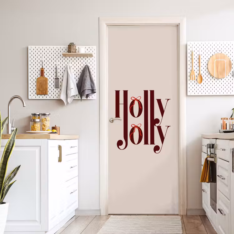 Türtapete - Text – Weihnachten – Braun — 6