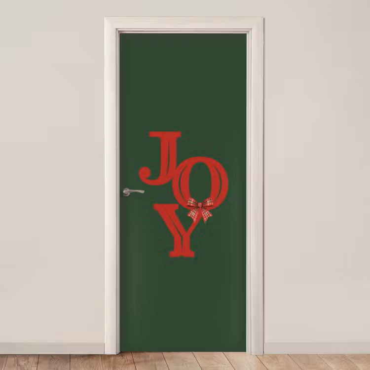 Türtapete - Text – Weihnachten – Rot — 1