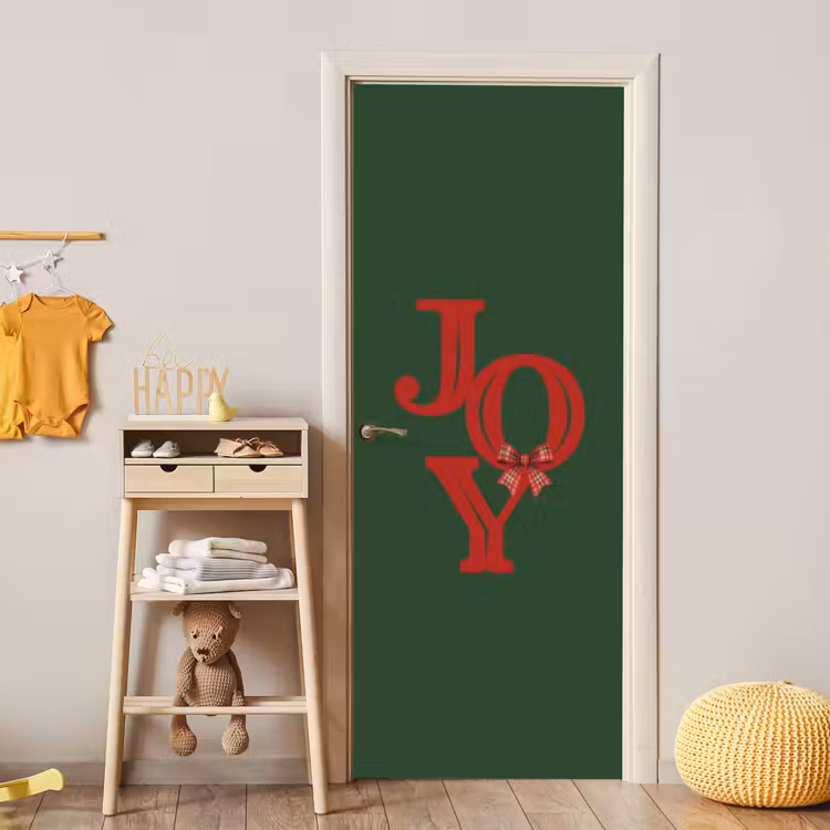 Türtapete - Text – Weihnachten – Rot — 5