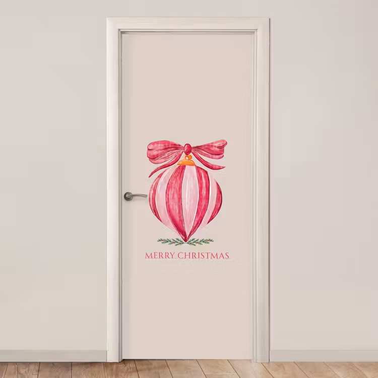 Türtapete - Weihnachten – Weihnachtskugel – Text — 1