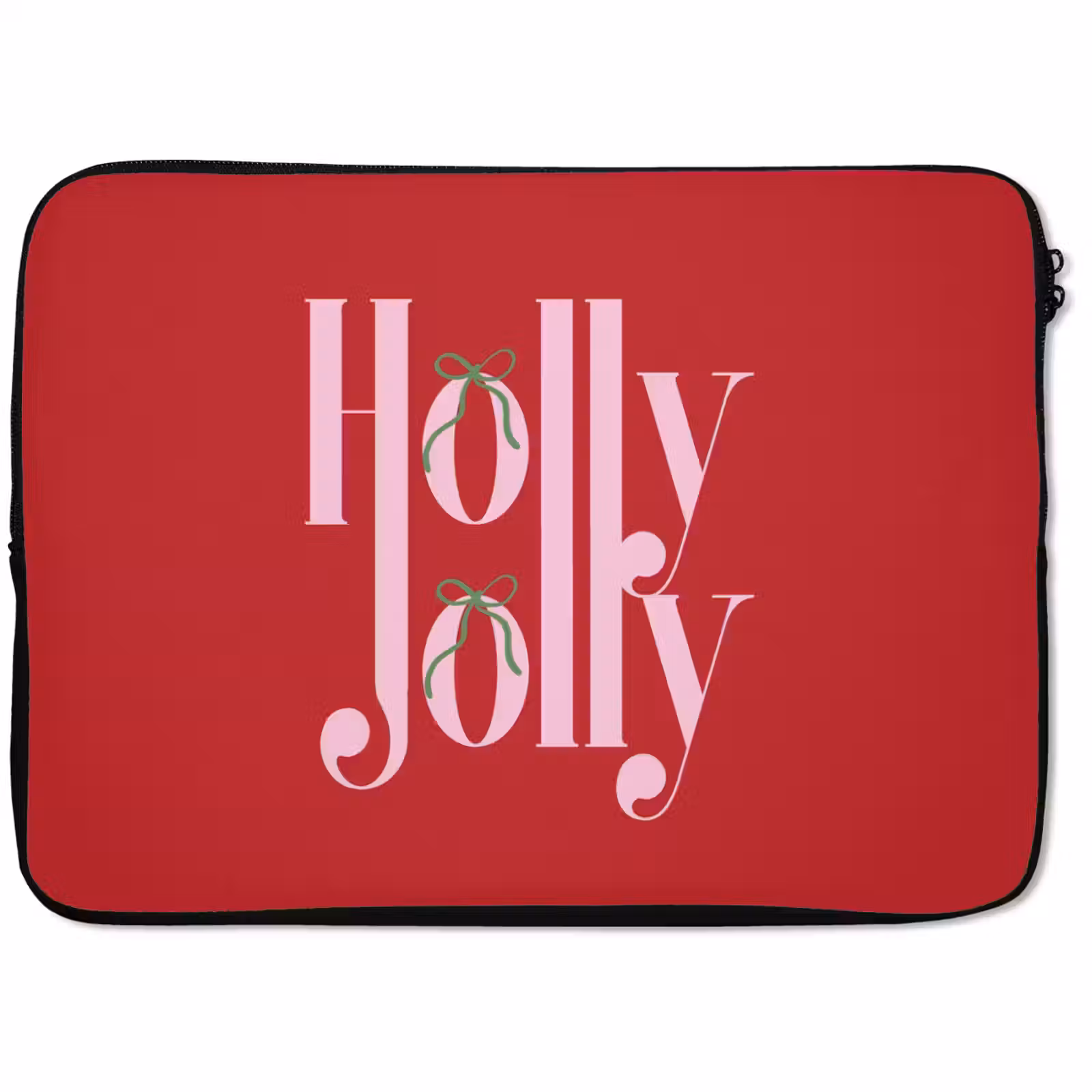 Laptop hülle - Weihnachten – Rosa – Rot – Text — 1