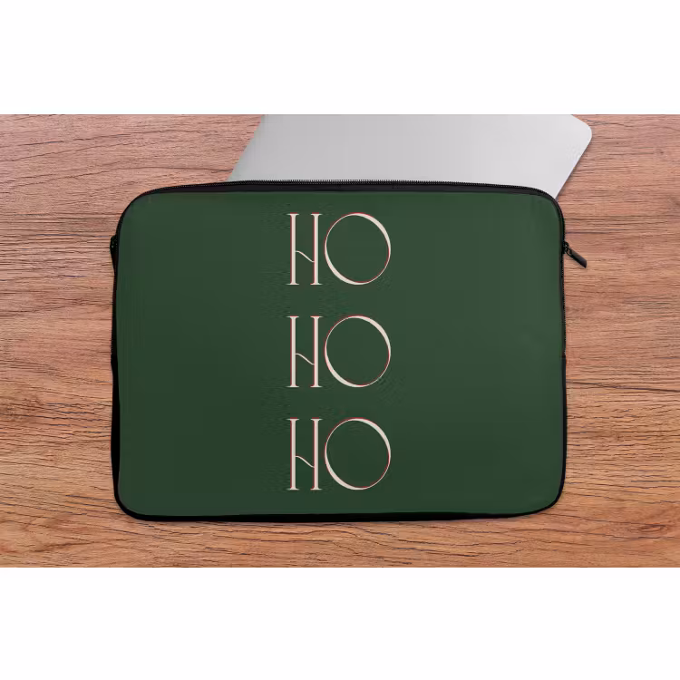 Laptop hülle - Text – Weihnachten – Modern – Grün — 2