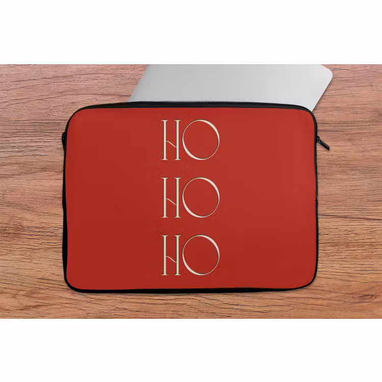 Laptop hülle - Text – Weihnachten – Modern – Rot — 2