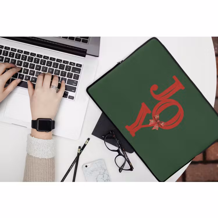 Laptop hülle - Text – Weihnachten – Rot — 3