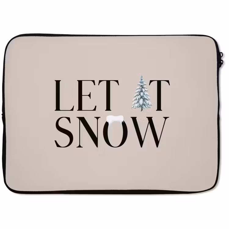 Laptop hülle - Text – Weihnachten – Schnee — 1