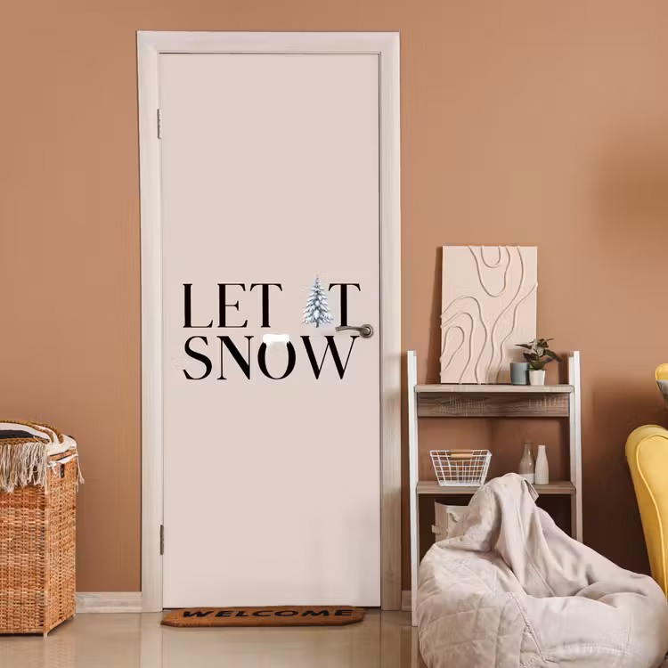 Türtapete - Text – Weihnachten – Schnee — 2