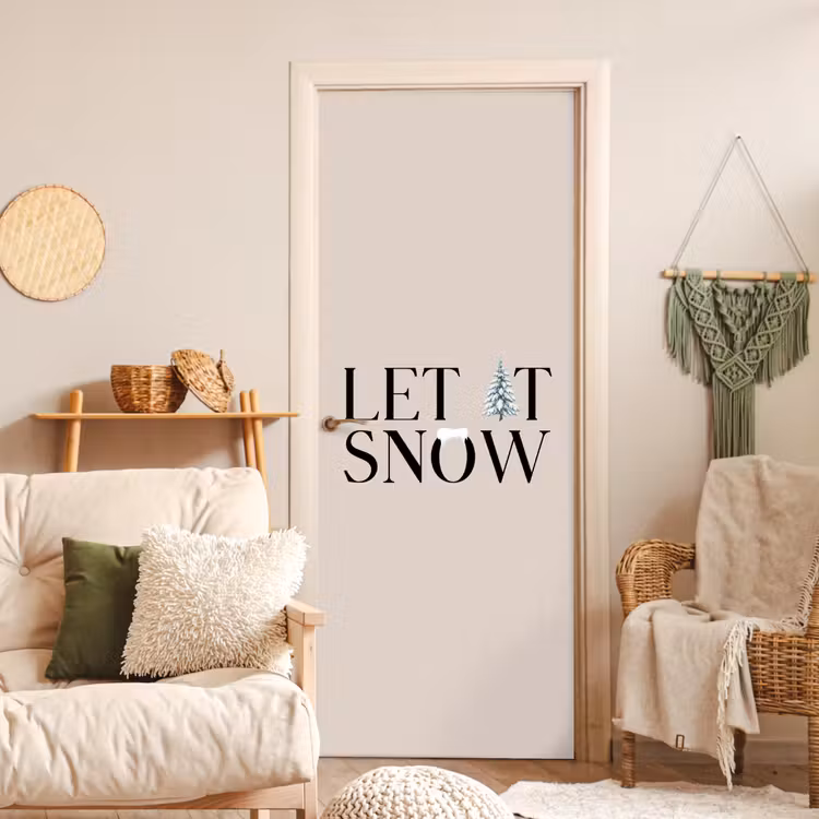 Türtapete - Text – Weihnachten – Schnee — 3
