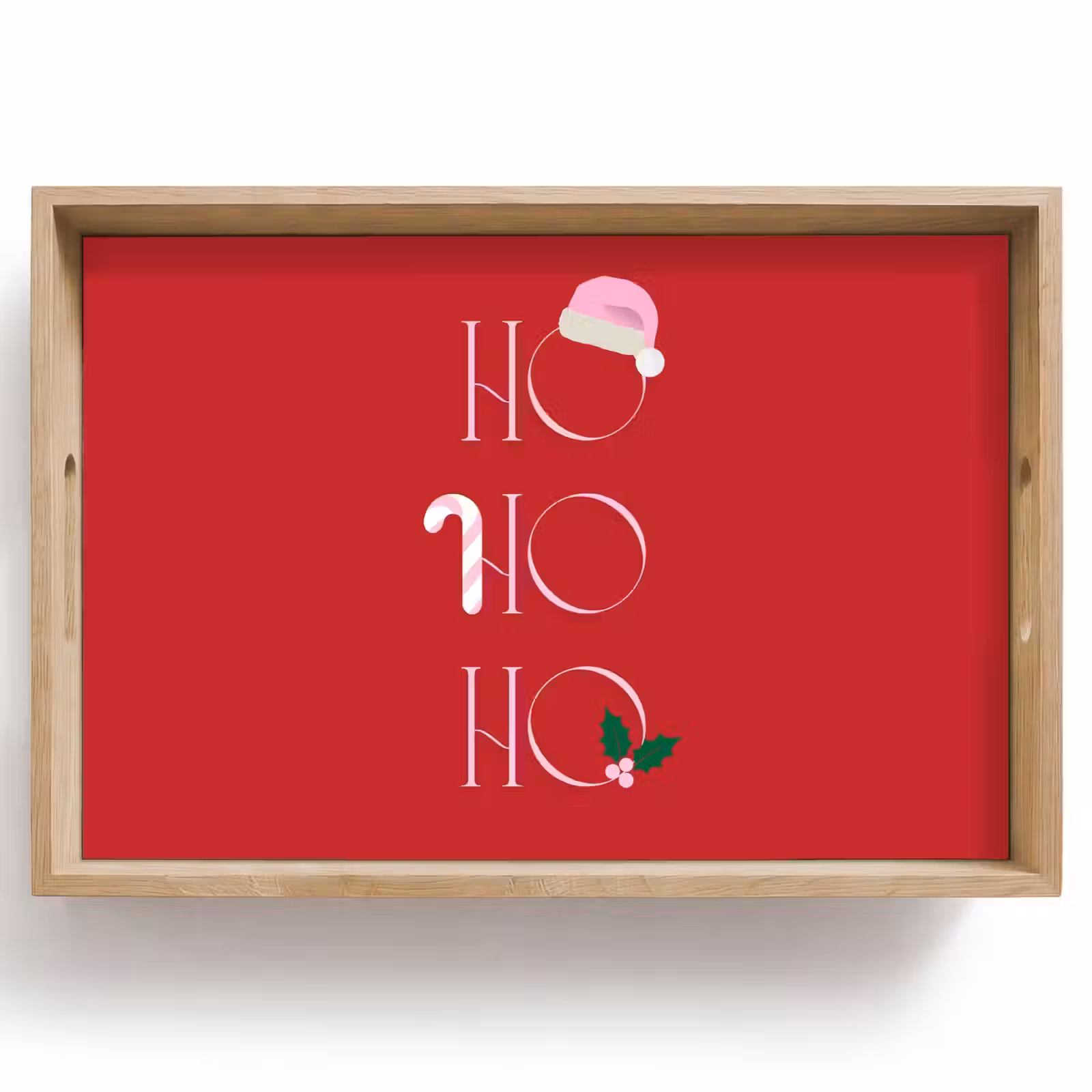 Tablett - Weihnachten – Text – Illustration – Rot — 1