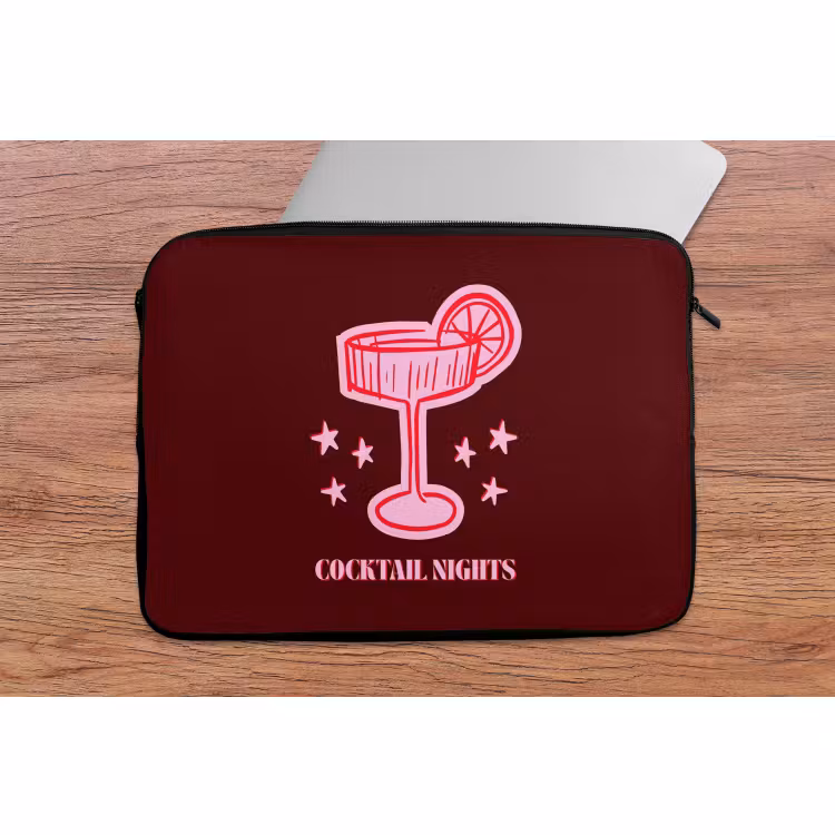 Laptop hülle - Cocktail – Weihnachten – Burgunderrot – Rosa — 2