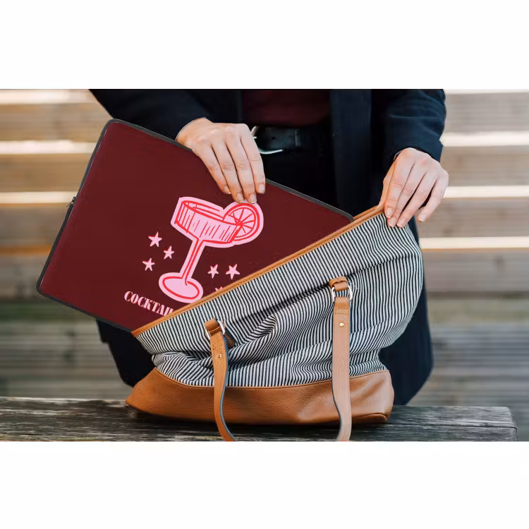 Laptop hülle - Cocktail – Weihnachten – Burgunderrot – Rosa — 4