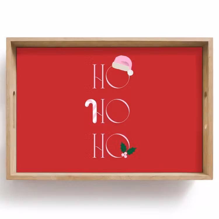 Tablett - Weihnachten – Text – Illustration – Rot — 1