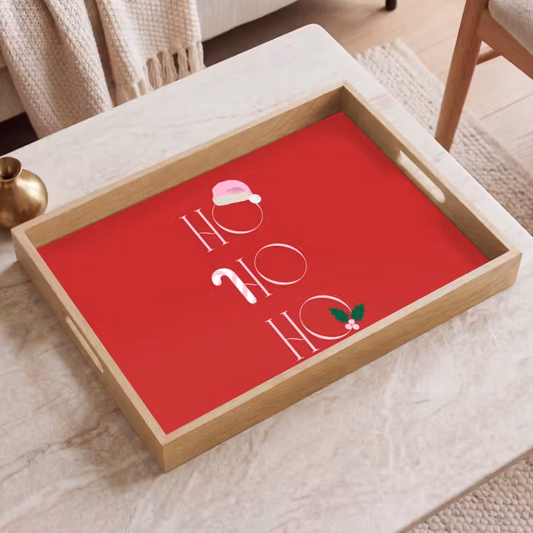 Tablett - Weihnachten – Text – Illustration – Rot — 2