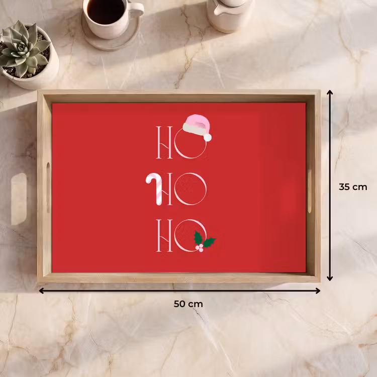 Tablett - Weihnachten – Text – Illustration – Rot — 9