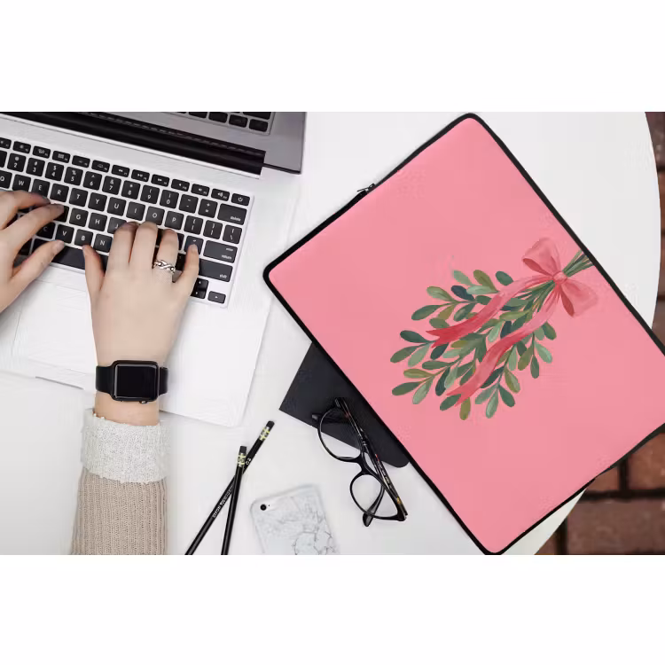 Laptop hülle - Pflanze – Band – Rosa — 3