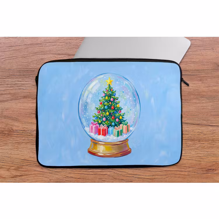 Laptop hülle - Schneekugel – Weihnachten – Geschenke — 2