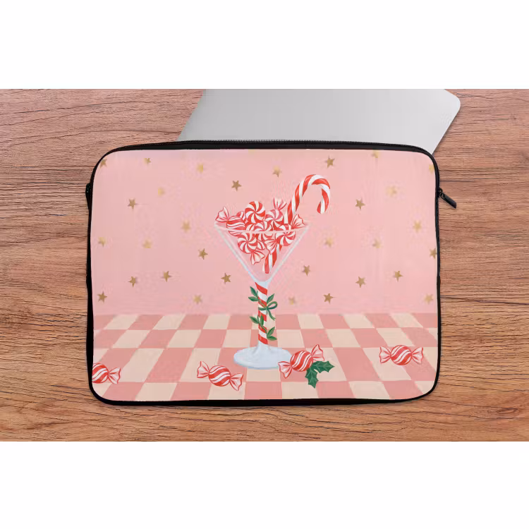 Laptop hülle - Süßigkeiten – Glas – Rosa — 2